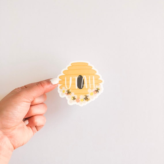 Utah Beehive Stickerfree Ship Utah Sticker Beehive State Utah Illustration Utah Gift Tourist Gift Utah State Gift Utah Beehive Lds - 