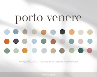 Porto Venere Procreate färgpalett, italienska kusten (digital nedladdning)