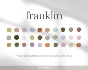 Franklin Procreate färgpalett, naturliga jordtoner (digital nedladdning)