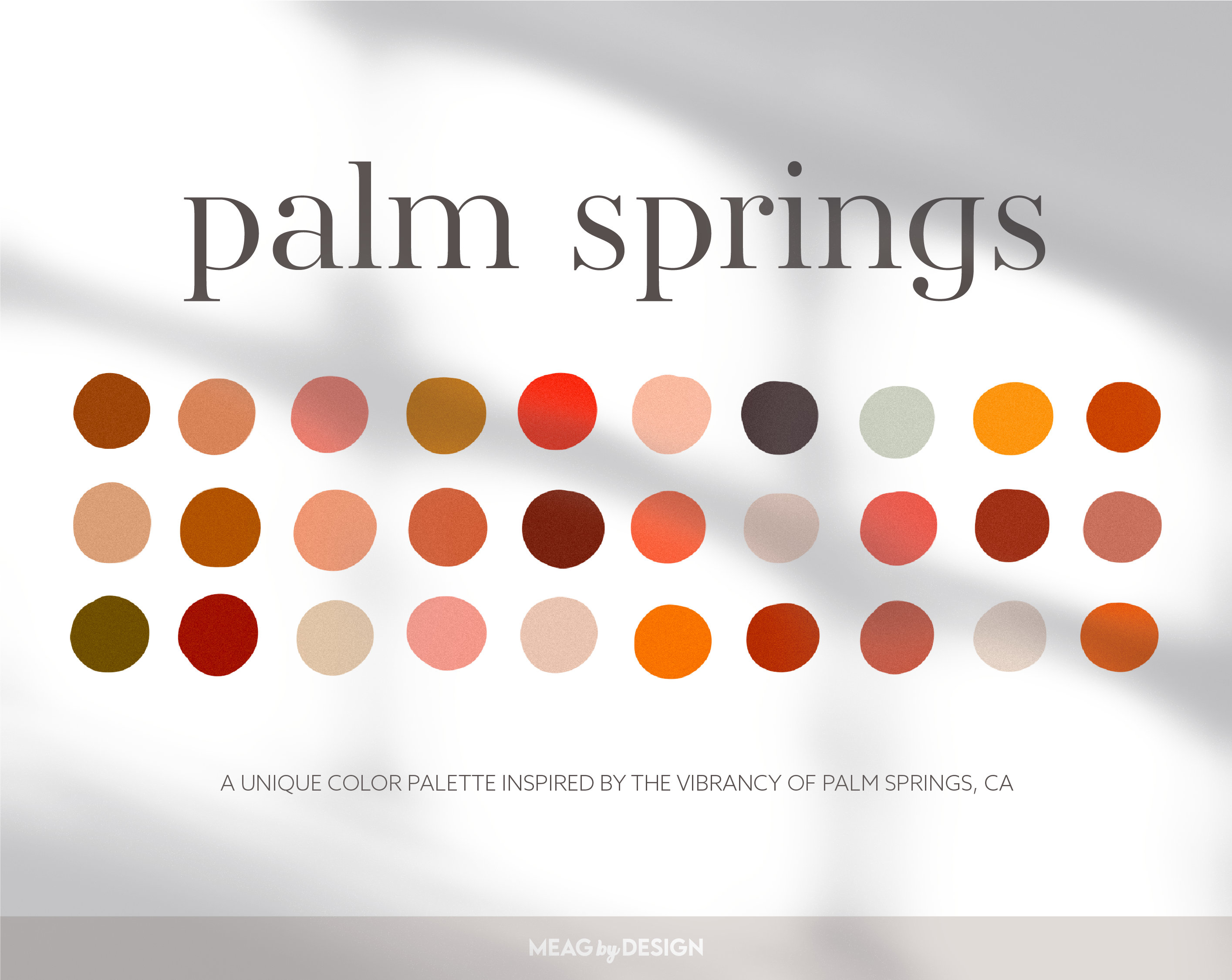 Palm Springs Procreate Color Palette, Warm Vibrant Tones (digital ...