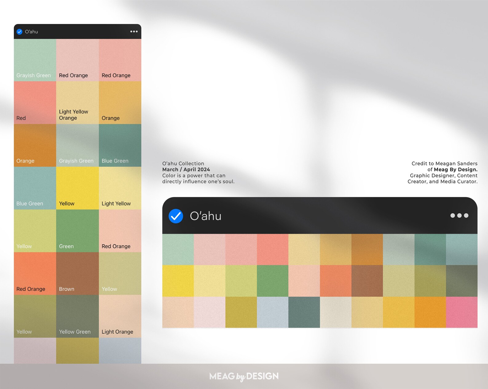 O'ahu Color Palette; Nature and Earth Tones Procreate Color Palette for ...