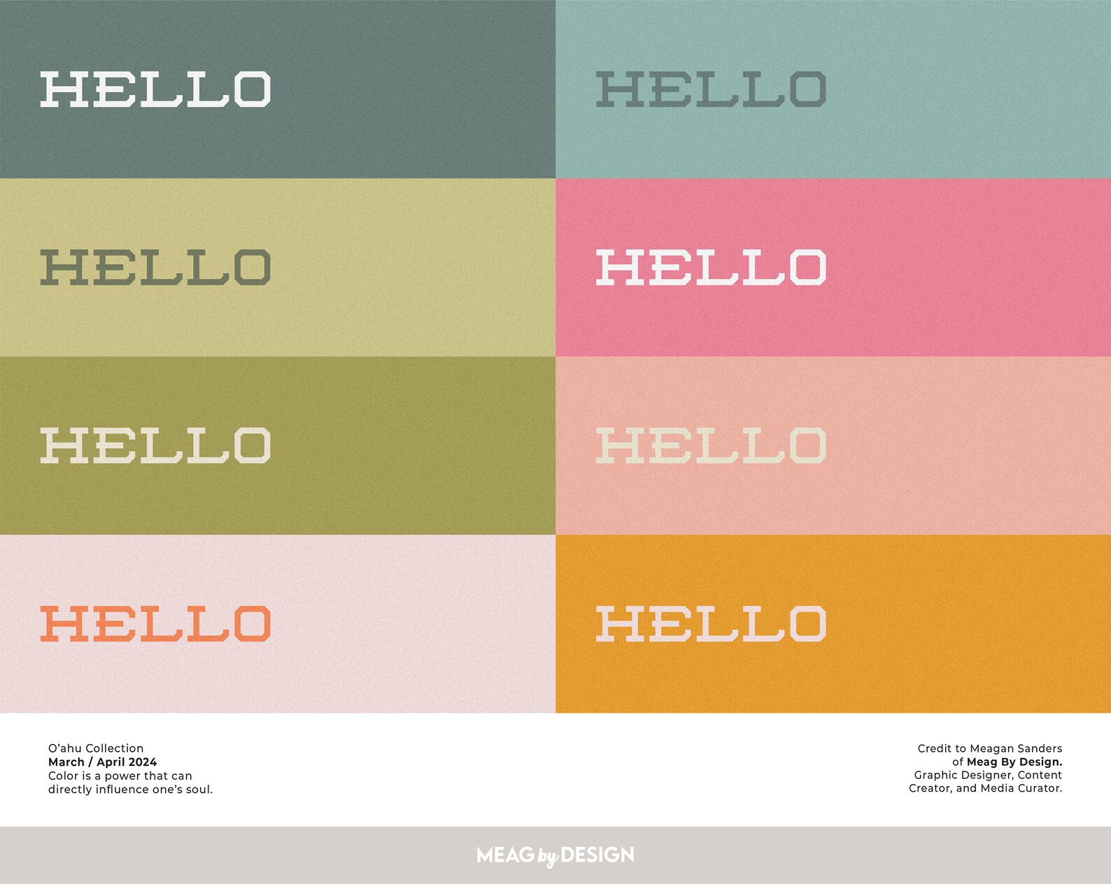 O'ahu Color Palette; Nature and Earth Tones Procreate Color Palette for ...