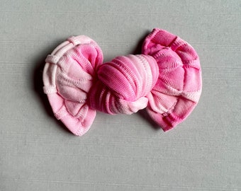 Pink Knot Bow, Knotted Hair Bows, Newborn Bows, Baby Girl Headband, Pigtail Hair Bows, Baby Bow, Chunky Knot Bow