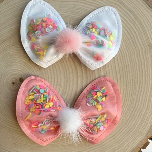 Bunny Ear Shaker Hair Bow, Easter Hair Bows, Easter Basket Stuffers, Easter Bunny Pictures, Shaker Bows, Baby Bows, Toddler Hair Bows image 5