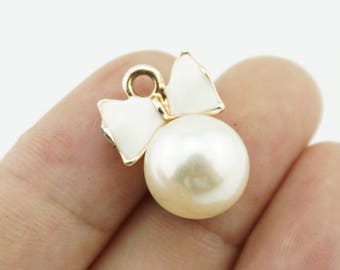 10pcs Bogen Contector Charm Anhänger für Ohrringe Kleidung Tasche Hanging