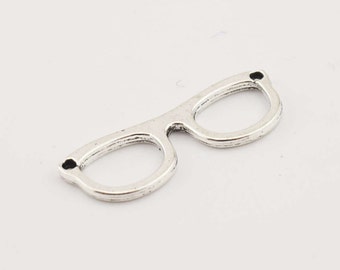 15pcs 56x19mm black eyeglasses charms findings