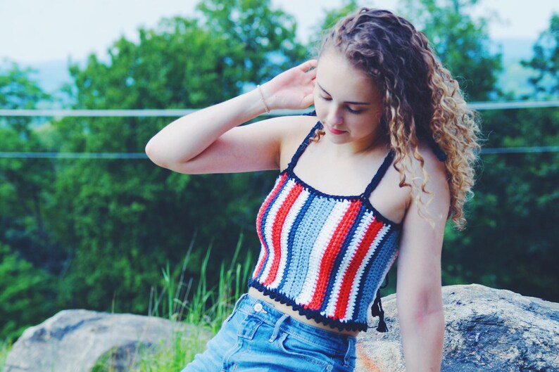 crochet crop top etsy