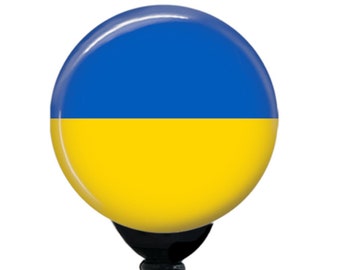 Ukraine Badge Reel I Support Ukraine ID Card Retractable Teacher Nurse Ukrainian Flag I Stand With Ukraine Badge Holder