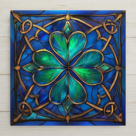 St. Patrick's Day Shamrock Ceramic Tile Art: Irish Home Decor