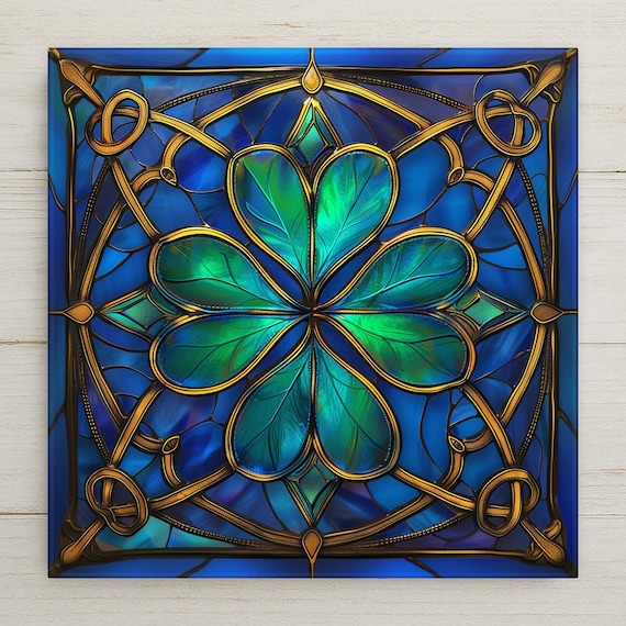 St. Patrick's Day Shamrock Ceramic Tile Art: Irish Home Decor