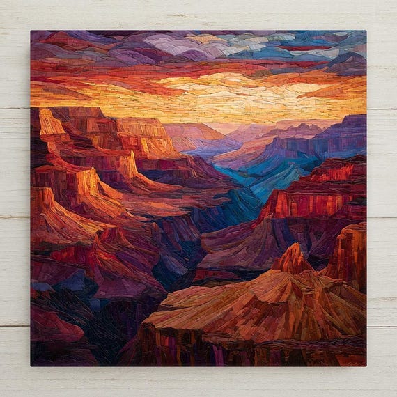 Grand Canyon Wall Art Ceramic Tile National Park Gift Canyon Decor Arizona Art Nature Lover Gift Tile