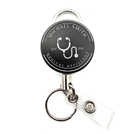 Customized Heavy-Duty Retractable Badge Reel for Medical Professionals, Nurses & Doctors - Unique Gift