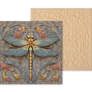 Azulejo de cerámica con diseño simbólico de libélula para pared, estilo Art Nouveau, regalo inspirado en la naturaleza, decoración para amantes de las libélulas. imagen 9