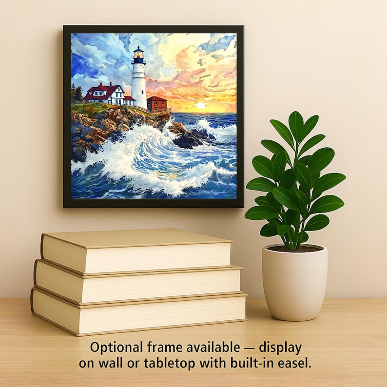 Portland Head Lighthouse Wall Art Ceramic Tile Maine Gift Coastal Decor ...