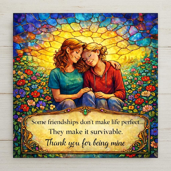 Friendship Wall Art Ceramic Tile – Some Friendships Don’t Make Life Perfect Quote – Best Friend Gift – Inspirational Saying – Wall Decor