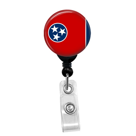 Tennessee State Flag Badge Reel ID Card Retractable Custom Flag Badge Holder