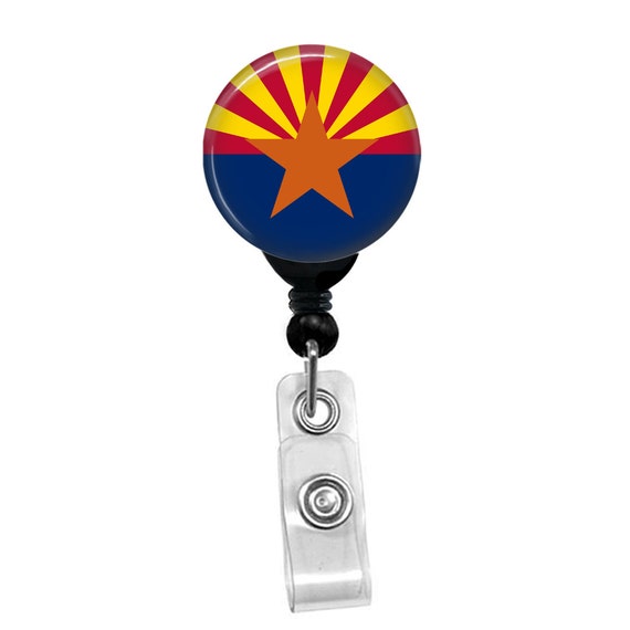 Arizona State Flag Badge Reel ID Card Retractable Custom Flag Badge Holder