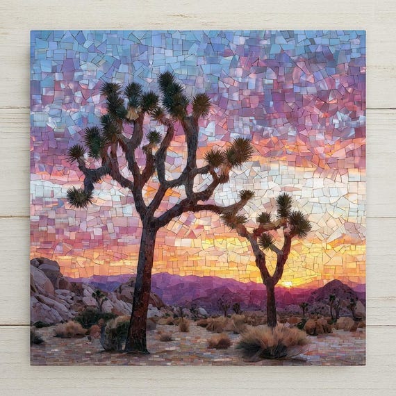 Joshua Tree Wall Art Ceramic Tile California Gift Desert Decor National Park Art Southwest Gift Tile