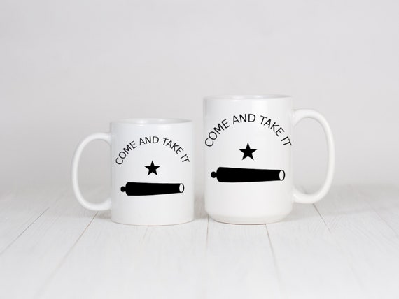 Come and Take It Mug – Patriotic Second Amendment Coffee Cup – Gun Rights Gift – Liberty Defender Tea Mug – Texas Revolution Design