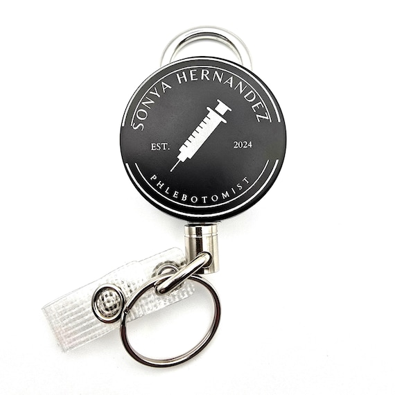 Customized Heavy-Duty Retractable Badge Reel for Medical Professionals - Personalized ID Card Holder
