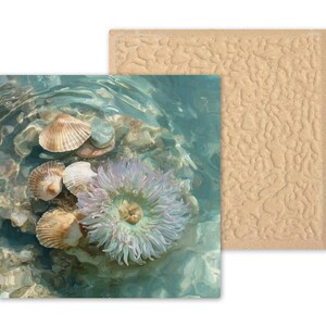 Sea Anemone Ceramic Tile Wall Art – Stained Glass Style Coastal Decor, Ocean Nature Wall Decor Home Decor Gift image 9