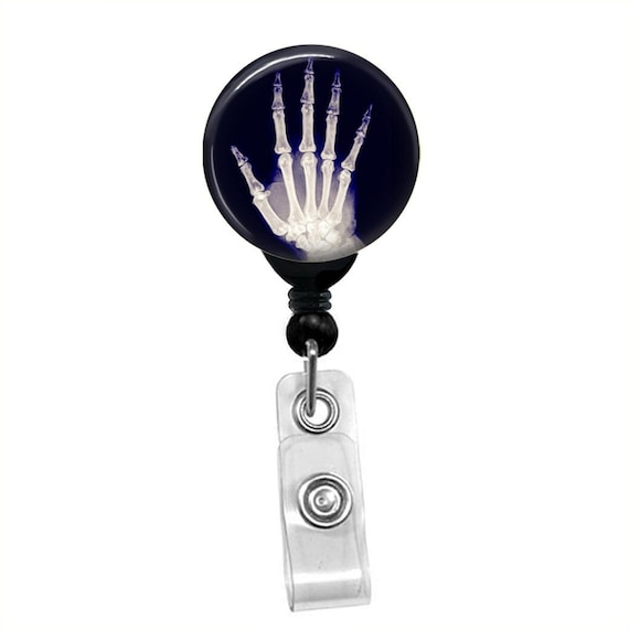 Hand X-Ray Tech Badge Reel Custom Name Card ID Badge Holder