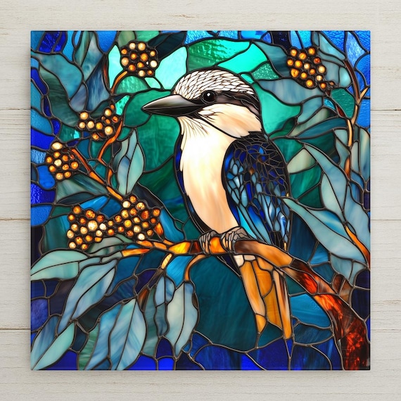 Kookaburra Wall Art Ceramic Tile Australia Gift Bird Lover Decor Australian Bird Art Wildlife Gift Nature Tile
