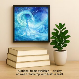 Aquarius Wall Art Ceramic Tile Zodiac Sign Gift Water Bearer Art Astrology Decor Birthday Gift Art Tile image 2