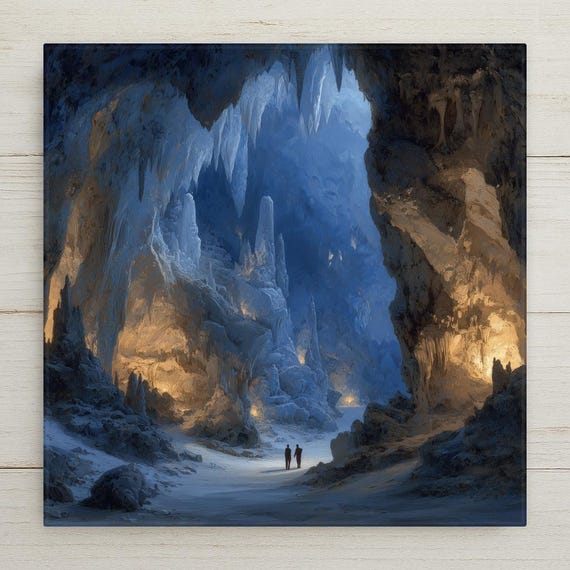 Carlsbad Caverns Wall Art Ceramic Tile New Mexico Gift National Park Underground Decor Cave Art Place Identity Southwest Gift