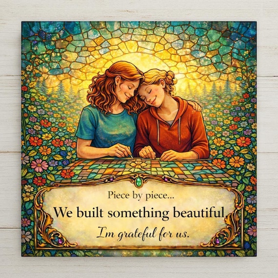 Built Something Beautiful Wall Art Ceramic Tile – Friendship Quote Tile – Inspirational Saying – Best Friend Gift – Home Decor Wall Decor