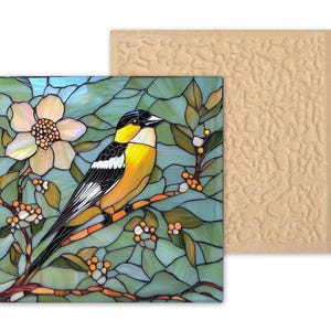 Goldfinch Wall Art Ceramic Tile Nature Lover Gift Ornamental Bird Decor Yellow Bird Art Birdwatcher Gift Tile image 9