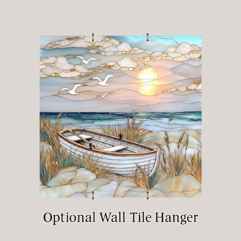 Coastal Sunset Wall Art Ceramic Tile – Beach Wall Art Ceramic Tile ...