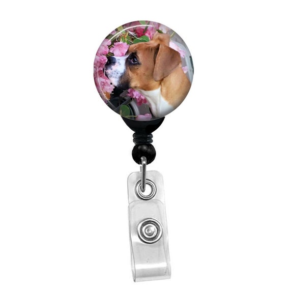 Personalized Badge Reel, Send Us Your Photograph Of Your Dog Cat Or Pet / No Twist Custom Retractable Badge Holder Photo ID Badge Holder