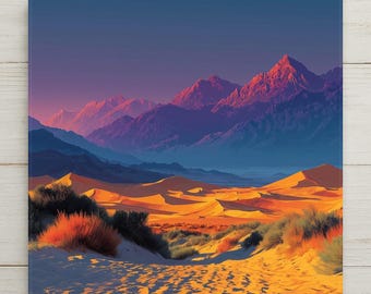 Death Valley Wall Art Ceramic Tile California Gift Southwest Decor Desert Dunes Nature Art Place Identity Badwater Art