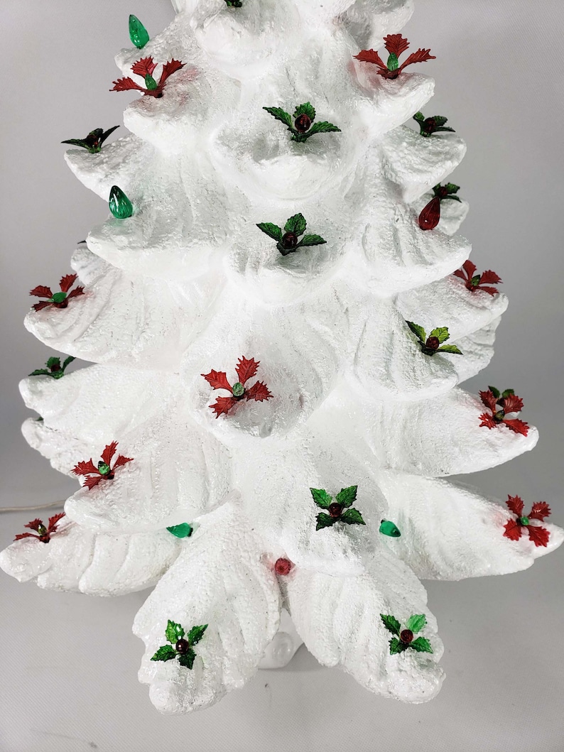 Tall 23 White Ceramic Christmas Tree Atlantic Mold 2 Etsy