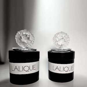 Pair (2) Lalique &quot;Dove of Peace&quot; Ring Jewelry Holder Dish