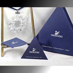 Rare!  Swarovski 2002 Annual Edition Crystal Christmas Ornament
