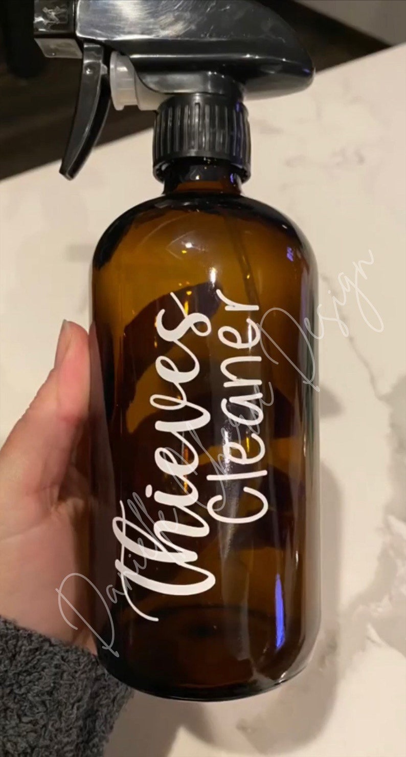 Thieves Cleaner Label SVG for Glass Spray Bottle Young Etsy