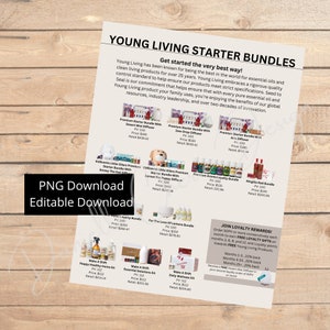 Young Living Starter Bundles Young Living Premium Starter Bundles Young Living Bundles Printable Edit In Canva Canva Template image 1