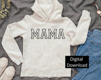 Mama SVG | Mama SVG | Mama Shirt | Universitäts-Stil SVG | Mama | Cricut | Silhouette | Geschenk für sie | Png | Jpeg | Mama Uni