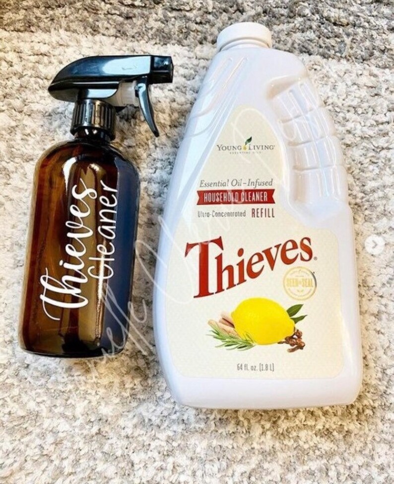 Thieves Cleaner Label SVG for Glass Spray Bottle Young Etsy