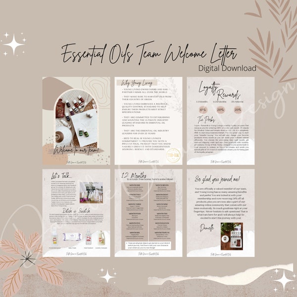 Young Living | Welcome Email Digital Download | Essential Oils New Member Welcome Email | New Member Email | Canva Edit | Canva Template