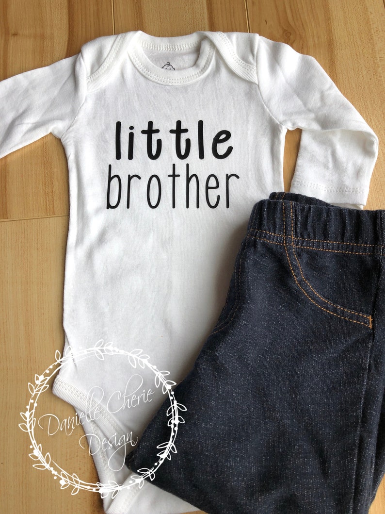 Little Brother Shirt New Baby Body Suit Baby Shirt Little Brother One Piece Little Brother New Baby One Piece Little Brother Body Suit