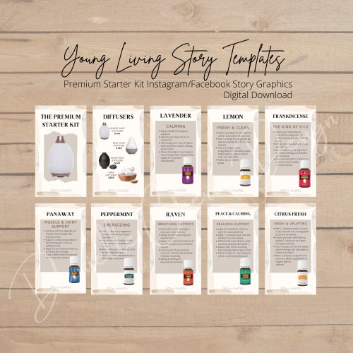 Premium Starter Kit Info Graphics. Young Living Essential - Etsy