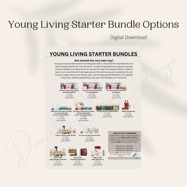 Young Living Starter Bundles Young Living Premium Starter Bundles Young Living Bundles Printable Edit In Canva Canva Template image 2