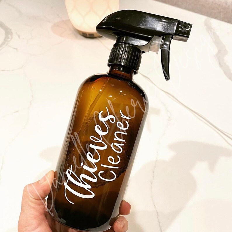 Thieves Cleaner Label SVG for Glass Spray Bottle Young Etsy