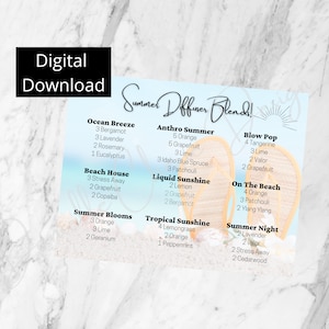 Summer Diffuser Blends Recipe Card: Young Living Team (Digital Download)