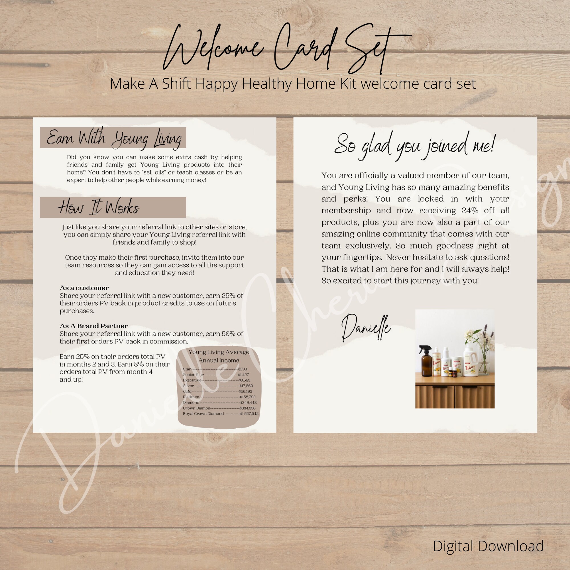 Young Living Make A Shift Cards Thieves Happy Healthy Home Kit