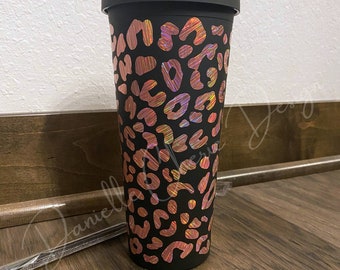 Leopard Tumbler | 24oz Tumbler | Leopard Print Tumbler | Matte Tumbler | 24oz Cold Cup Tumbler | Gift | Gift For Friend | Leopard | Tumbler