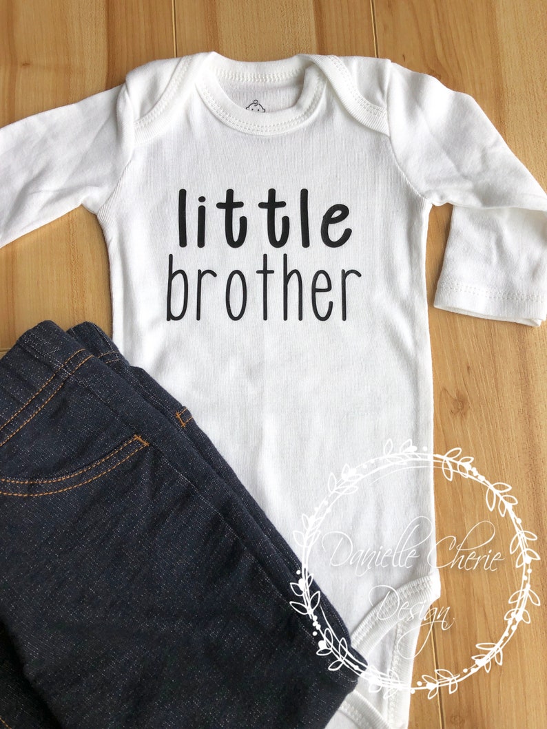 Little Brother Shirt New Baby Body Suit Baby Shirt Little Brother One Piece Little Brother New Baby One Piece Little Brother Body Suit